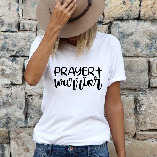 Gebedsstrijder Modern Christelijk Geloof T-shirt