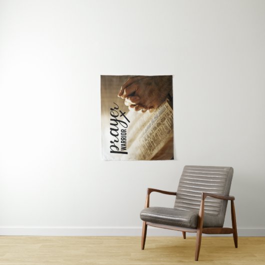 Gebedsstrijder Open Bijbels Christelijk Kruis Wandkleed (In situ)