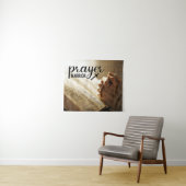 Gebedsstrijder Open Bijbels Christelijk Kruis Wandkleed (In Situ (horizontaal))