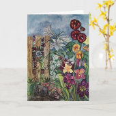 "Gebedstuin met rozenkrans" Sympathiekaart Kaart (Gele Bloem)