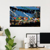 Gebedsvaantjes en chortens poster (Thuiskantoor)