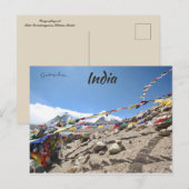 Gebedsvlaggen bij Lake Gurudongmar Sikkim India Briefkaart (Voorkant / Achterkant)