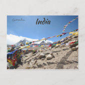 Gebedsvlaggen bij Lake Gurudongmar Sikkim India Briefkaart (Voorkant)