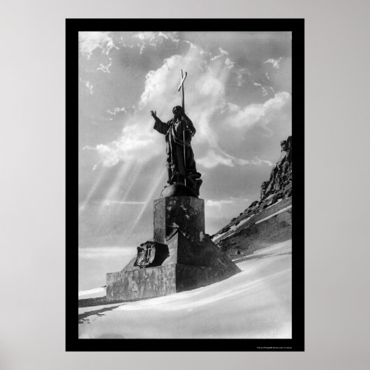 Gebeeld van Christus in de Andes 1904 Poster (Voorkant)