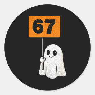 Gebeeldhouwd Door 67 – Grappige Zes Zeven Meme 6 7 Ronde Sticker