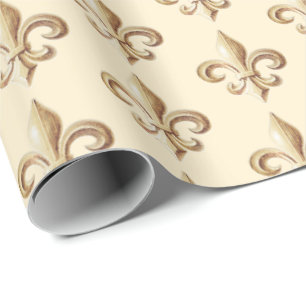 Gebeeldhouwd gouden gradiënt Heraldische Fleur de Cadeaupapier