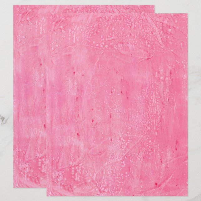 Gebeeldhouwd Roze Achtergrond Scrapbook Papier (Voorkant / Achterkant)