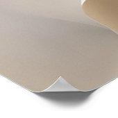 Gebeeldhouwde Beige Abstracte Kunst Poster (Hoek)