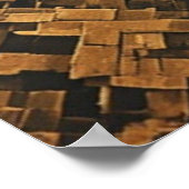 Gebeeldhouwde geometrie: een Abstracte textuur Poster (Hoek)