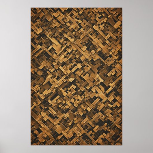 Gebeeldhouwde geometrie: een Abstracte textuur Poster (Voorkant)