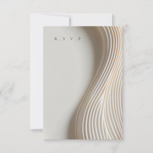 Gebeeldhouwde marmeren bruiloft maaltijd keuzes RS RSVP Kaartje (Voorkant)