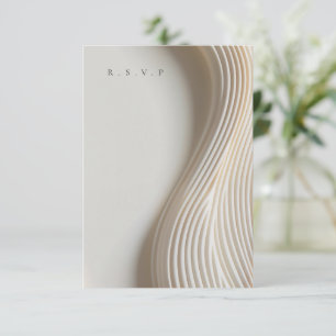 Gebeeldhouwde marmeren bruiloft maaltijd keuzes RS RSVP Kaartje