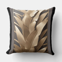 Gebeeldhouwde Metal Banana Leaf - Sierkussen