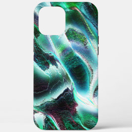 Gebeeldhouwde ruwe digitale watervallen en regenwo Case-Mate iPhone case