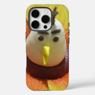 Gebeeldhouwde Vogel in Zonnebloem Art Print iPhone 16 Pro Hoesje