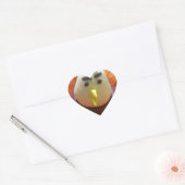Gebeeldhouwde Vogel in Zonnebloem Art Print Hart Sticker (Envelop)