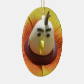 Gebeeldhouwde Vogel in Zonnebloem Art Print Keramisch Ornament (Rechts)