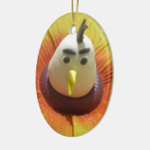 Gebeeldhouwde Vogel in Zonnebloem Art Print Keramisch Ornament (Links)