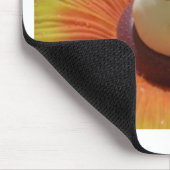 Gebeeldhouwde Vogel in Zonnebloem Art Print Muismat (Hoek)