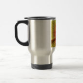 Gebeeldhouwde Vogel in Zonnebloem Art Print Reisbeker (Links)