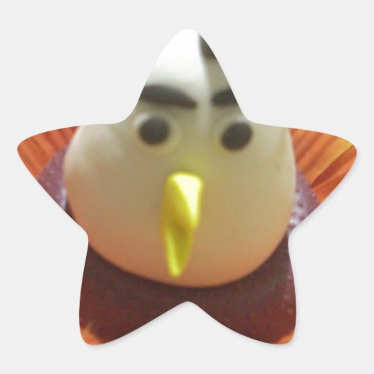 Gebeeldhouwde Vogel in Zonnebloem Art Print Ster Sticker (Voorkant)