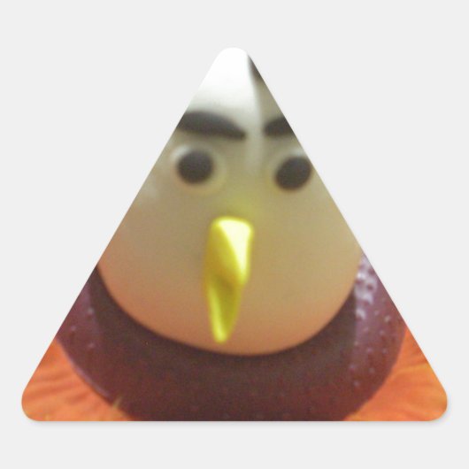 Gebeeldhouwde Vogel in Zonnebloem Art Print Sticker (Voorkant)