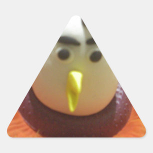 Gebeeldhouwde Vogel in Zonnebloem Art Print Sticker