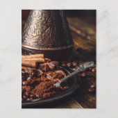 Gebeitelde koffie briefkaart (Voorkant)