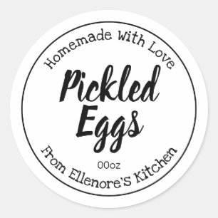 Gebeitste eieren ronde sticker