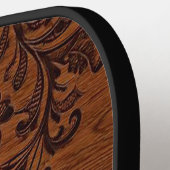 Gebeitste houten design pickleball-paddles pickleball paddle (Links Detail)
