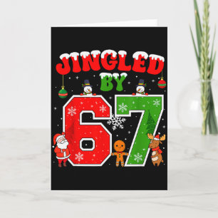 Gebeld Door 67 Grappige Zes Zeven Meme 6 7 Kerstmi Kaart