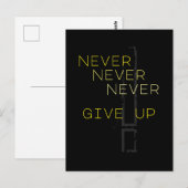 Geben Sie nie auf Briefkaart (Voorkant / Achterkant)