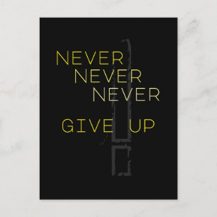 Geben Sie nie auf Briefkaart