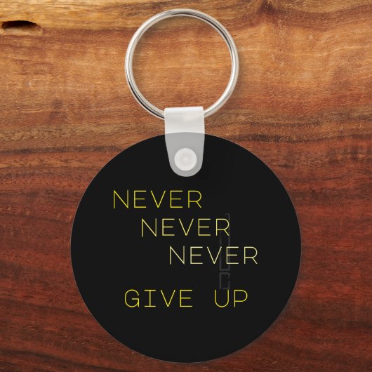 Geben Sie nie auf Sleutelhanger (Voorkant)