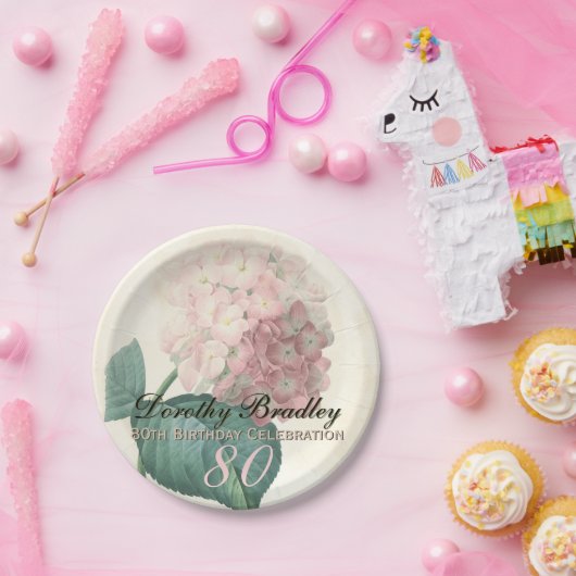 gebergte 80e verjaardag PP Papieren Bordje (Feest)