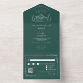 gebergte — Emerald QR RSVP All In One Uitnodiging (Binnen)