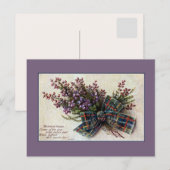  gebergte Heath Scottish clan ribbon, gedicht Briefkaart (Voorkant / Achterkant)