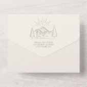  gebergte Rustic Amethyst RSVP All In One Uitnodiging (Achterkant)