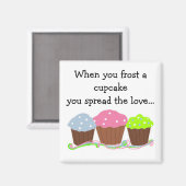 Gebesugerde Cupcake Zin Magneet (Voorkant / Achterkant)