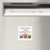 Gebesugerde Cupcake Zin Magneet (Insitu (Vaatwasser))
