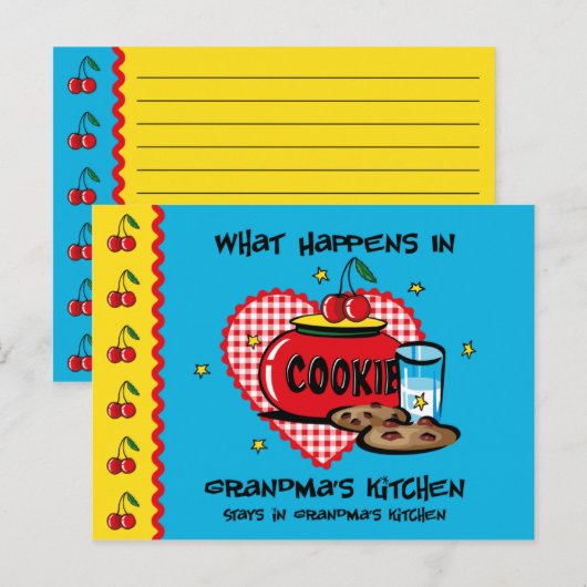 Gebeurt in Oma's Keuken Recept Kaart (Voorkant / Achterkant)