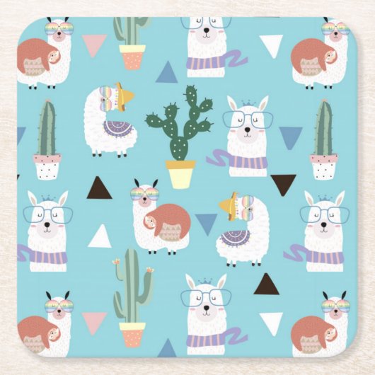 Gebeurtenis Alpaca/Llama Kartonnen Onderzetters (Voorkant)