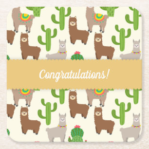  gebeurtenis Alpaca/Llama Kartonnen Onderzetters