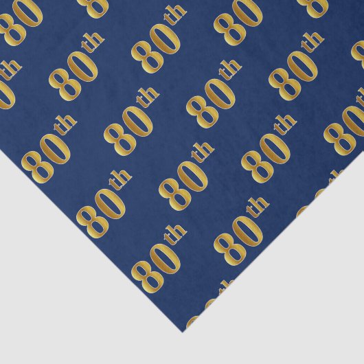 Gebeurtenis blauw, Faux Gold 80th (80ste) Tissuepapier (Detail)