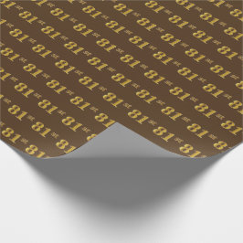 Gebeurtenis bruin, Faux Gold 81st (achttig-eerste) Cadeaupapier