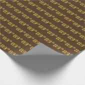 Gebeurtenis bruin, Faux Gold 89th (89ste) Cadeaupapier (Hoek)