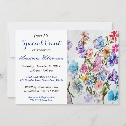 GEBEURTENIS BRUNCH ARTIJ INVITE KAART (Voorkant)