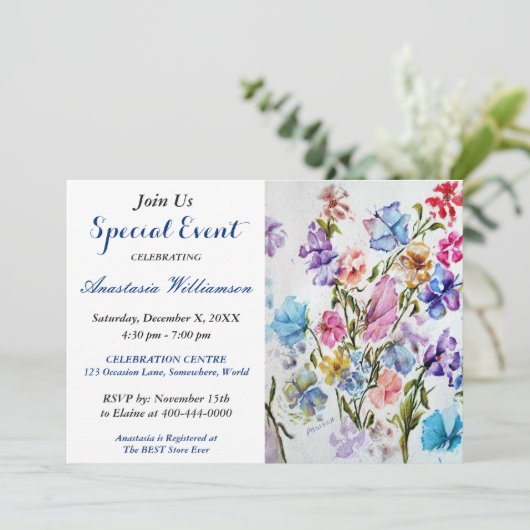 GEBEURTENIS BRUNCH ARTIJ INVITE KAART (Staand voorkant)