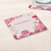 gebeurtenis Floral Kartonnen Onderzetters (Schuin)