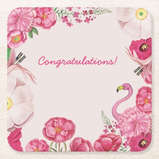 gebeurtenis Floral Kartonnen Onderzetters (Voorkant)